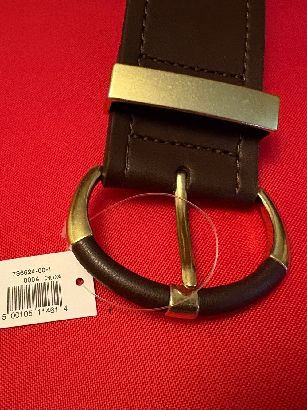 Banana Republic Brown Belt Circle Buckle. - Picture 2 of 6